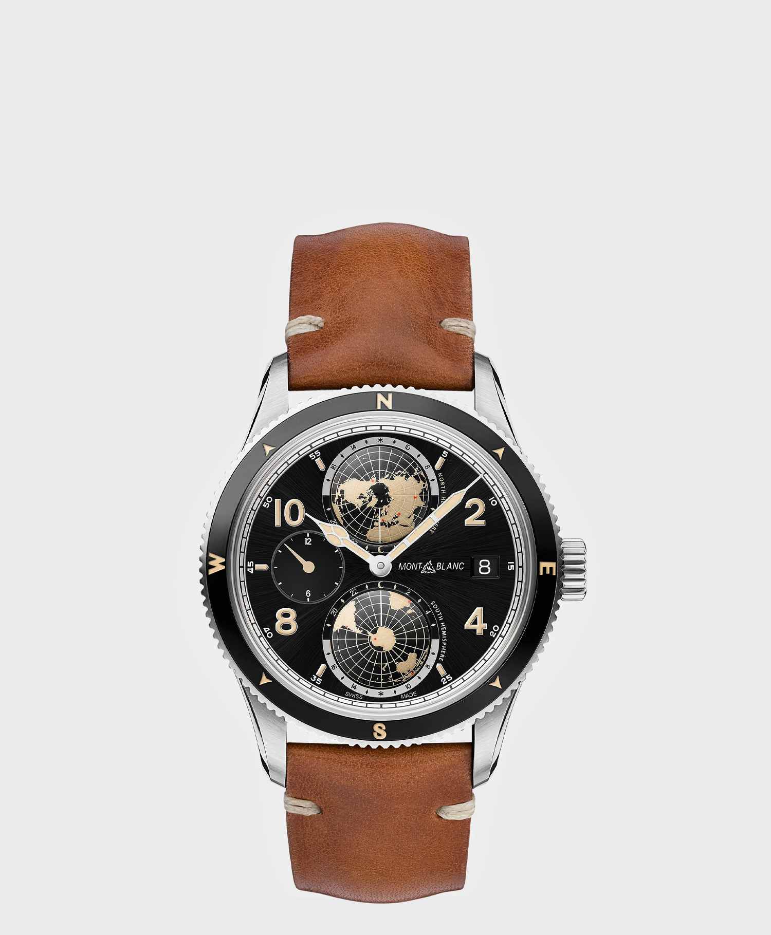 Đồng hồ dây da Montblanc 1858 Geosphere Watch MB119286