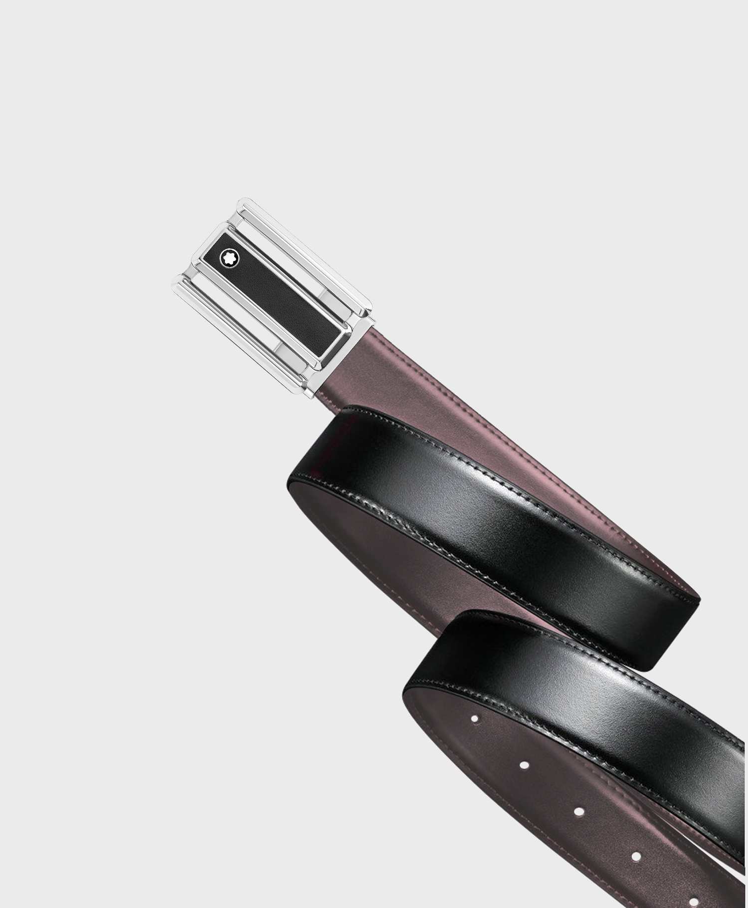 Giá thắt lưng Montblanc MB114423 Men's Reversible Leather Buckle Steel Belt