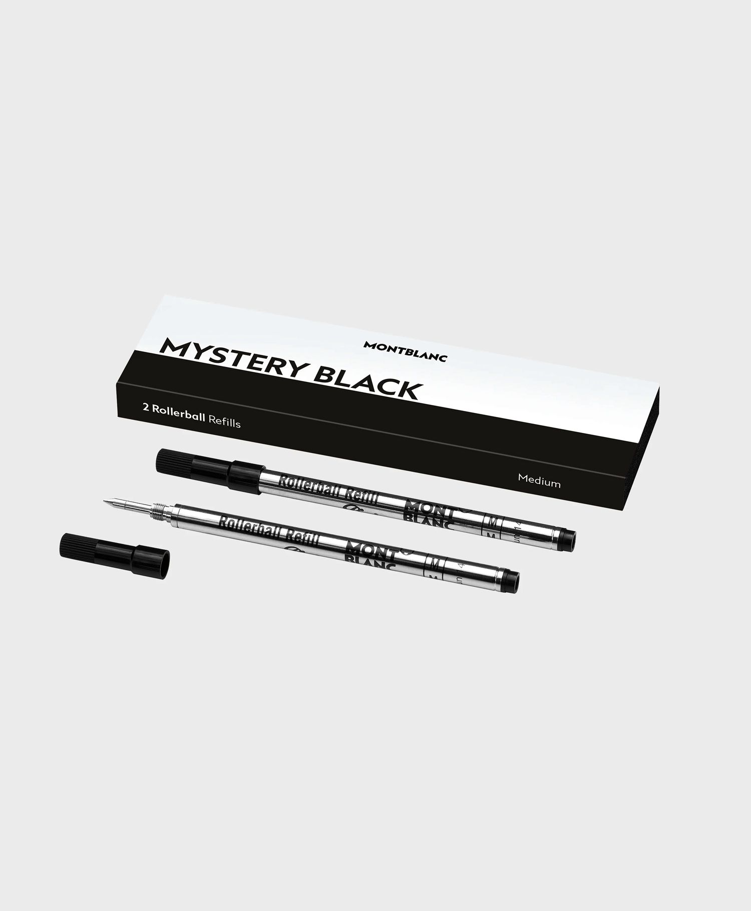 Hộp 2 ruột bút dạ bi Montblanc Rollerball Refills Medium Mystery Black MB-128231