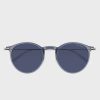 Kính mát Montblanc Established MB0097S-004 Blue/Silver Sunglasses Man