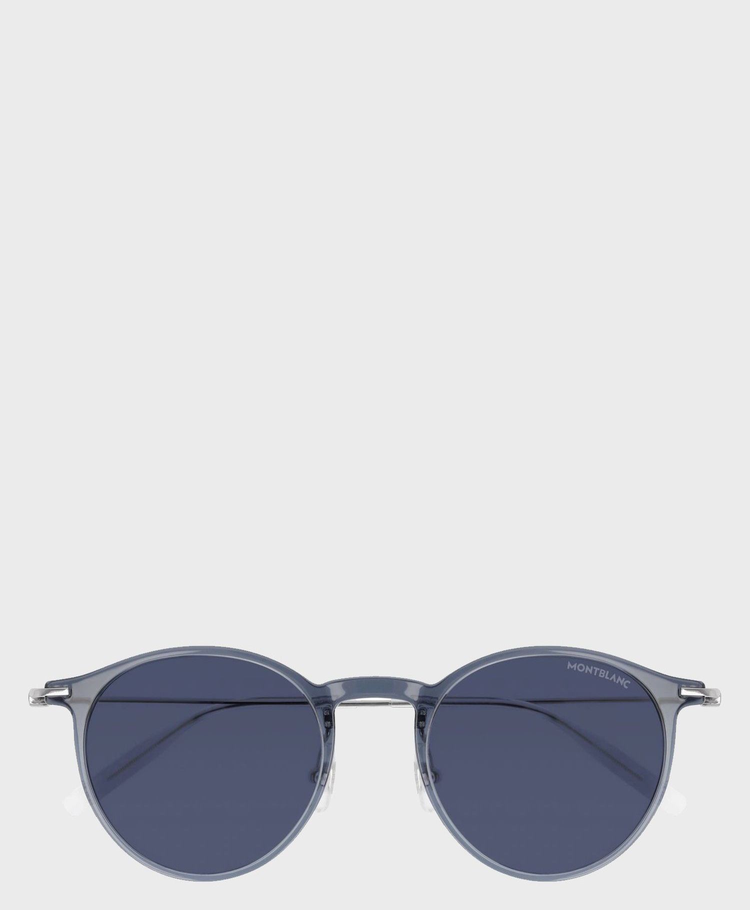 Kính mát Montblanc Established MB0097S-004 chính hãng / Montblanc Established MB0097S-004 Blue/Silver Sunglasses Man