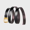 Thắt lưng Montblanc mạ vàng Reversible Gold Coated Buckle-Black/Brown Leather Classic Belt 30mm MB5562 / MB05562