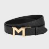 Thắt lưng Montblanc chữ M Reversible Leather Belt 128786