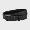 Thắt lưng Montblanc đen carbon Reversible Leather Belt 128773