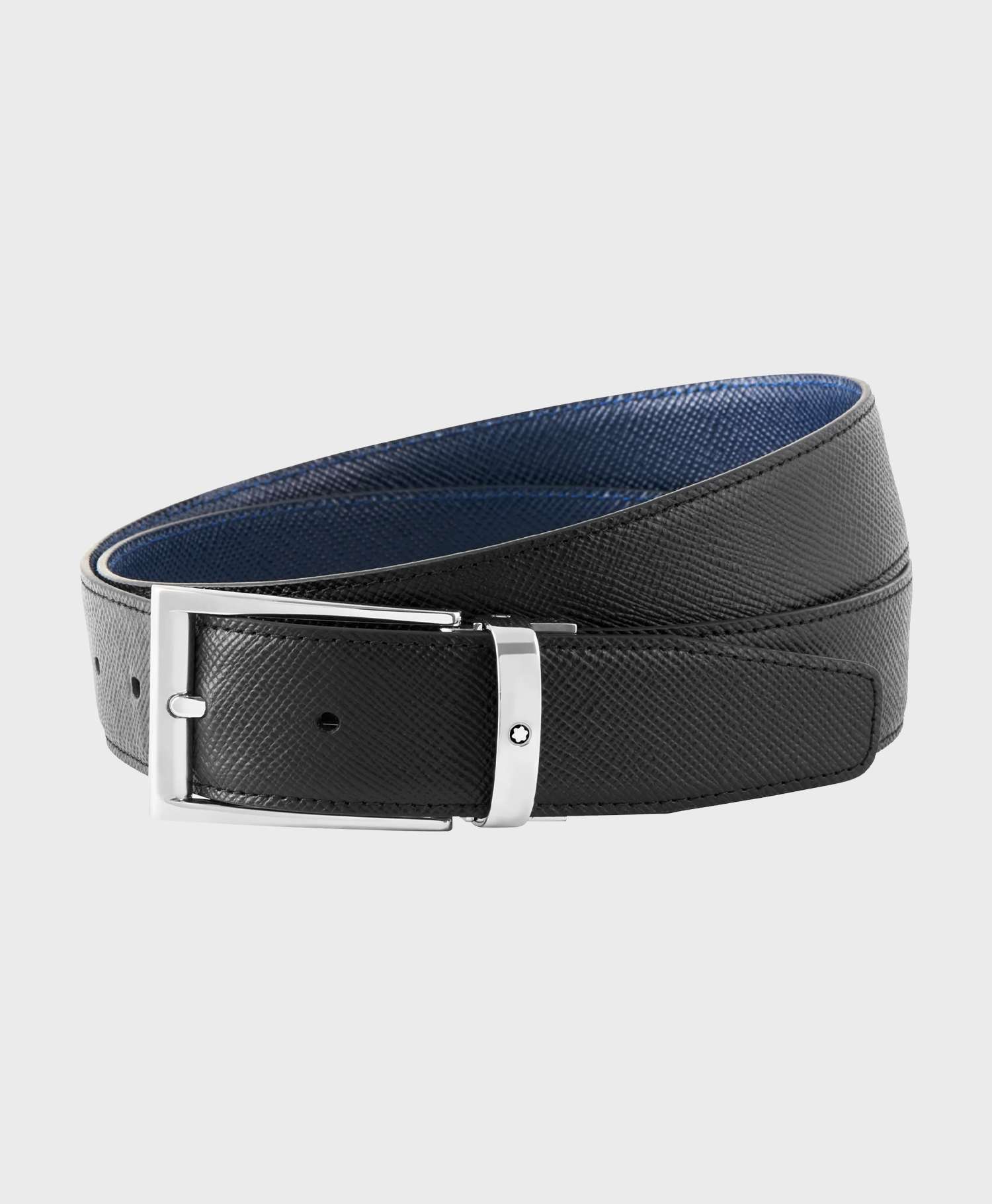 Thắt lưng Montblanc màu xanh Reversible Leather Belt 118438