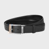 Thắt lưng Montblanc xịn Rectangular PVD Pin Buckle Belt 126017