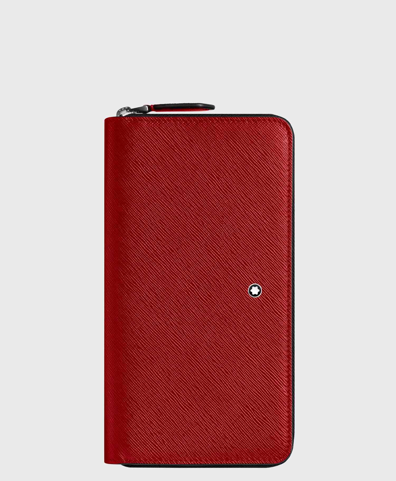 Ví cầm tay Montblanc Sartorial Wallet 12cc Zip Around MB130829 màu đỏ